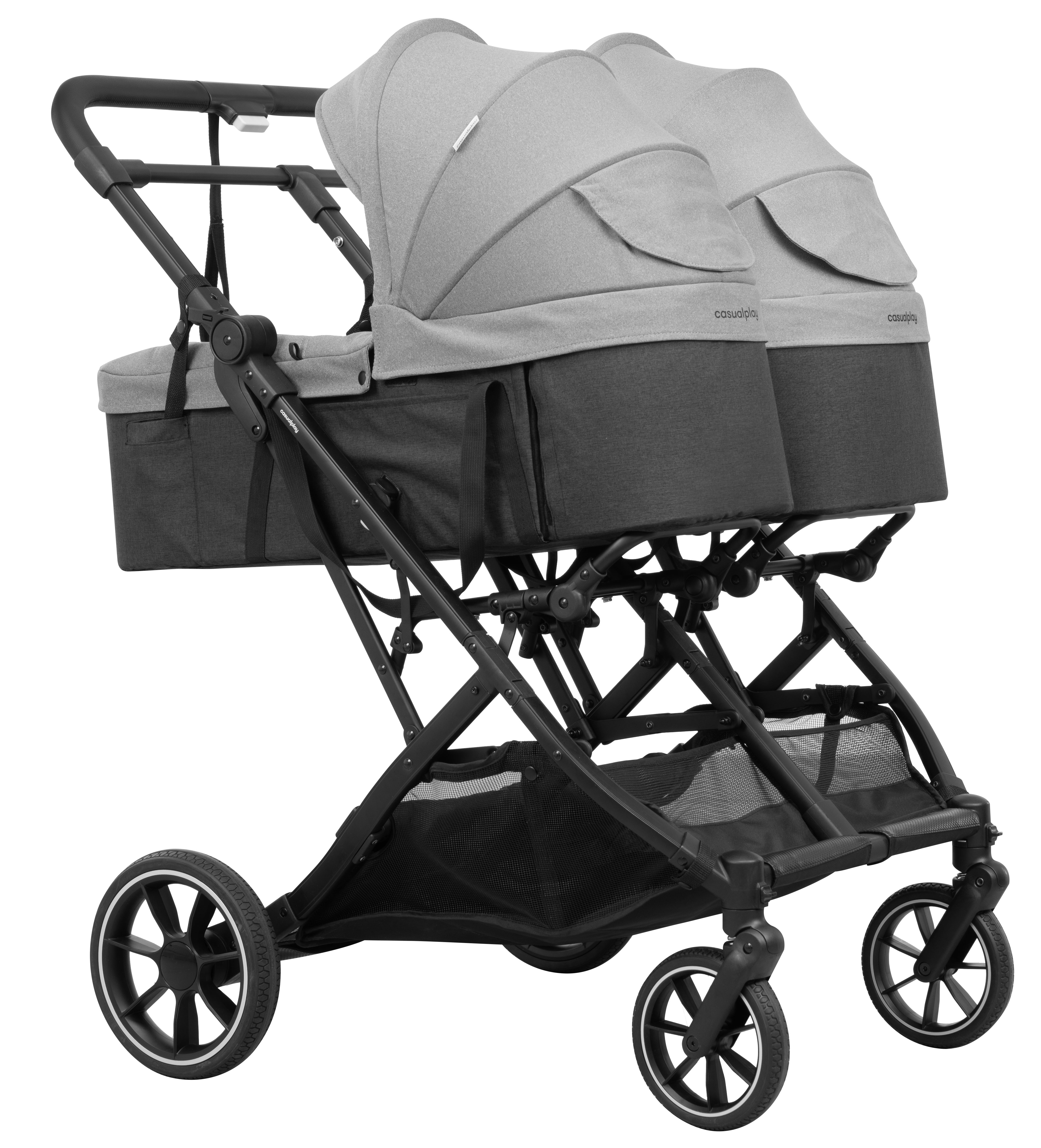 Cochecito Gemelar TOUR TWIN MAX Clear Grey CASUALPLAY